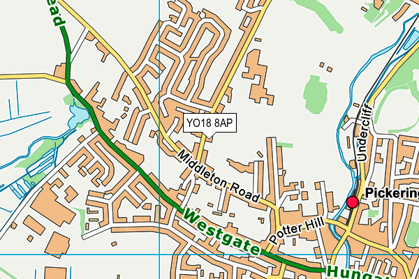 YO18 8AP map - OS VectorMap District (Ordnance Survey)