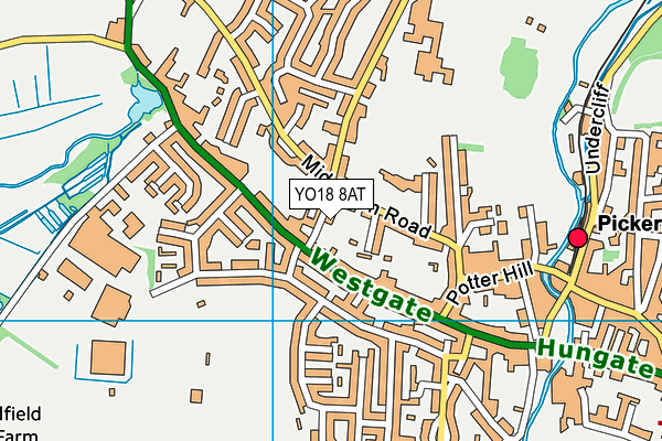 YO18 8AT map - OS VectorMap District (Ordnance Survey)