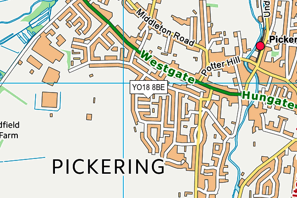 YO18 8BE map - OS VectorMap District (Ordnance Survey)