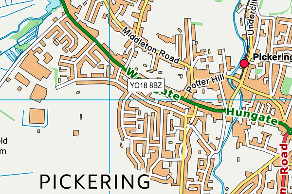 YO18 8BZ map - OS VectorMap District (Ordnance Survey)