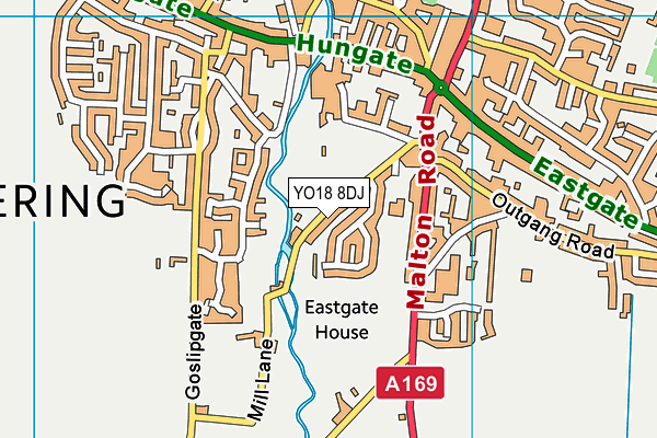 Ryedale Swim & Fitness Centre map (YO18 8DJ) - OS VectorMap District (Ordnance Survey)