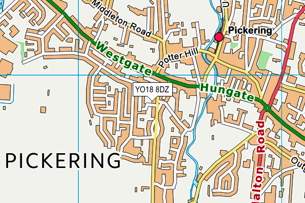 YO18 8DZ map - OS VectorMap District (Ordnance Survey)