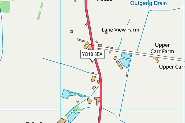 YO18 8EA map - OS VectorMap District (Ordnance Survey)