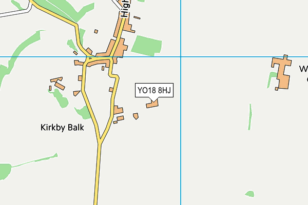 YO18 8HJ map - OS VectorMap District (Ordnance Survey)