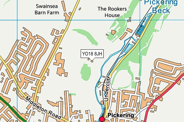 YO18 8JH map - OS VectorMap District (Ordnance Survey)