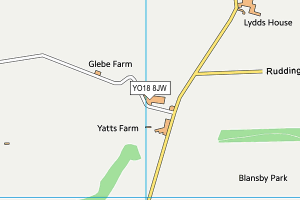 YO18 8JW map - OS VectorMap District (Ordnance Survey)