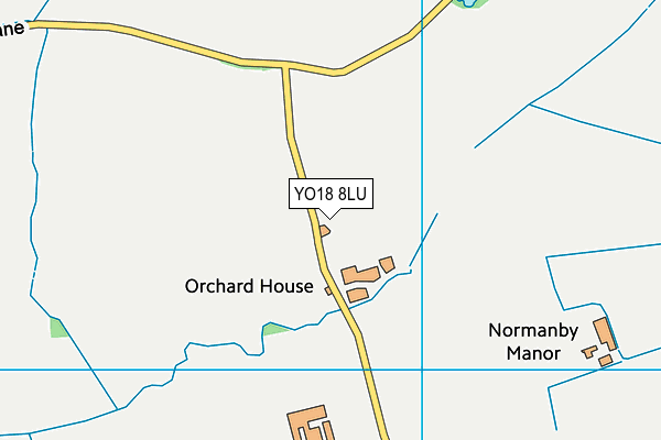 YO18 8LU map - OS VectorMap District (Ordnance Survey)