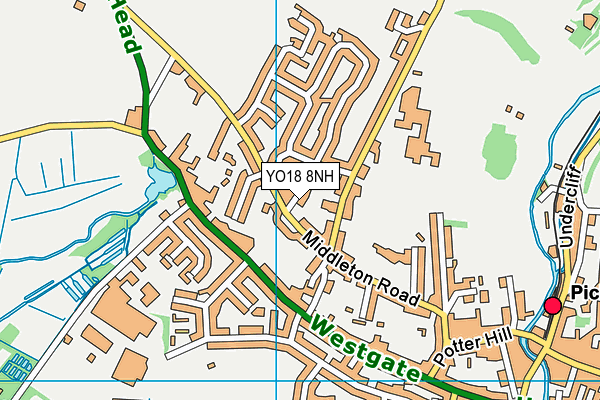 YO18 8NH map - OS VectorMap District (Ordnance Survey)