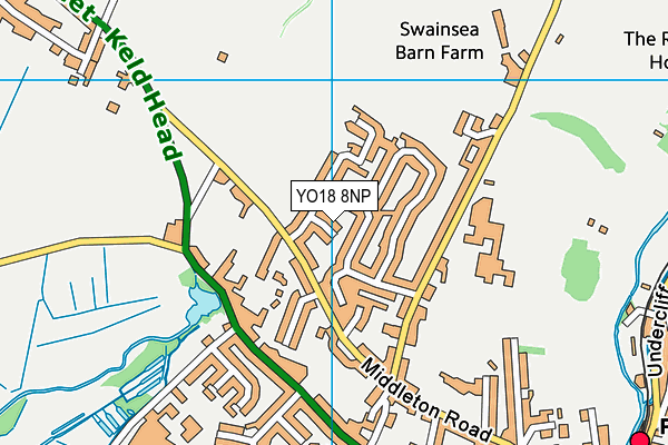 YO18 8NP map - OS VectorMap District (Ordnance Survey)
