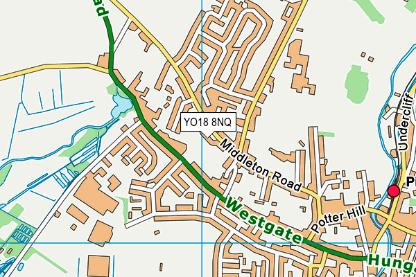 YO18 8NQ map - OS VectorMap District (Ordnance Survey)