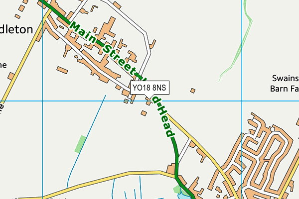 YO18 8NS map - OS VectorMap District (Ordnance Survey)
