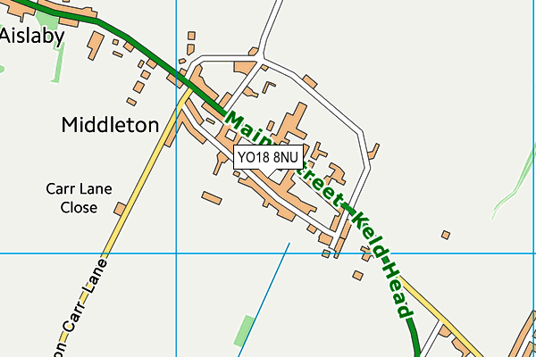 YO18 8NU map - OS VectorMap District (Ordnance Survey)