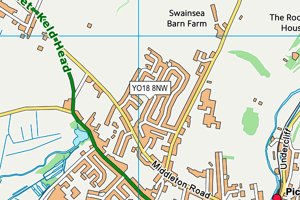 YO18 8NW map - OS VectorMap District (Ordnance Survey)