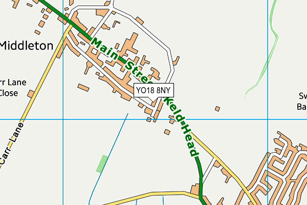 YO18 8NY map - OS VectorMap District (Ordnance Survey)