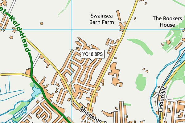 YO18 8PS map - OS VectorMap District (Ordnance Survey)