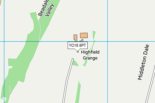 YO18 8PT map - OS VectorMap District (Ordnance Survey)