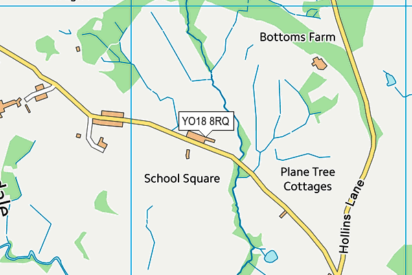 YO18 8RQ map - OS VectorMap District (Ordnance Survey)