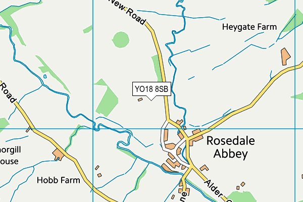 YO18 8SB map - OS VectorMap District (Ordnance Survey)