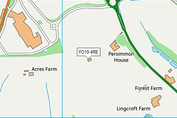 YO19 4RE map - OS VectorMap District (Ordnance Survey)