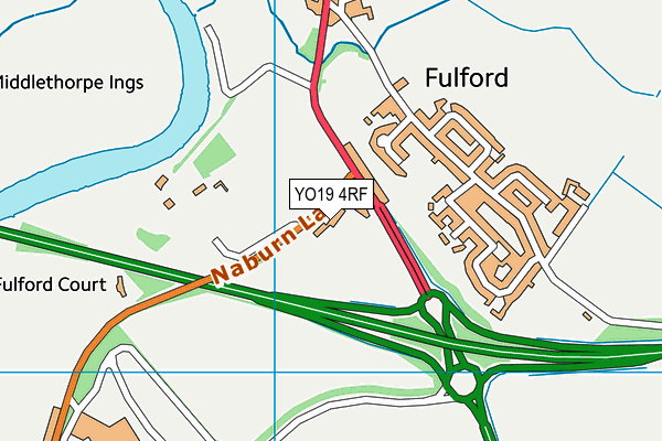 YO19 4RF map - OS VectorMap District (Ordnance Survey)