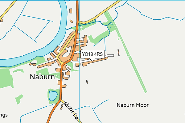 Naburn Village Hall map (YO19 4RS) - OS VectorMap District (Ordnance Survey)