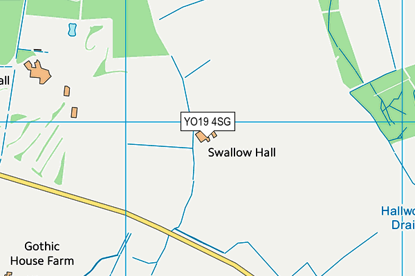 Swallow Hall Golf Club map (YO19 4SG) - OS VectorMap District (Ordnance Survey)