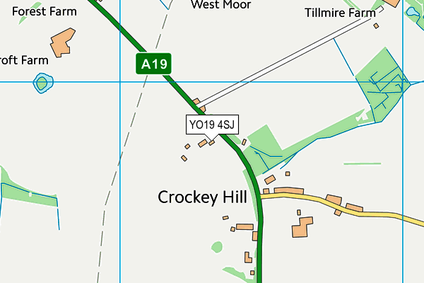 YO19 4SJ map - OS VectorMap District (Ordnance Survey)