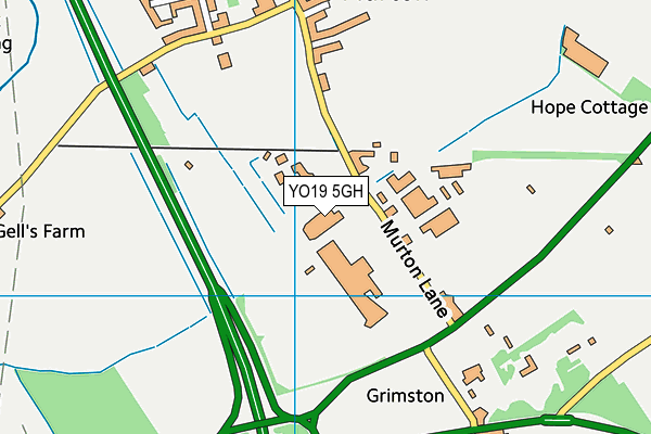 YO19 5GH map - OS VectorMap District (Ordnance Survey)