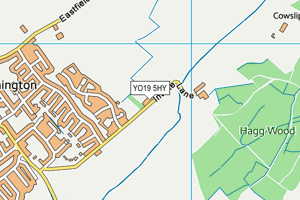 YO19 5HY map - OS VectorMap District (Ordnance Survey)