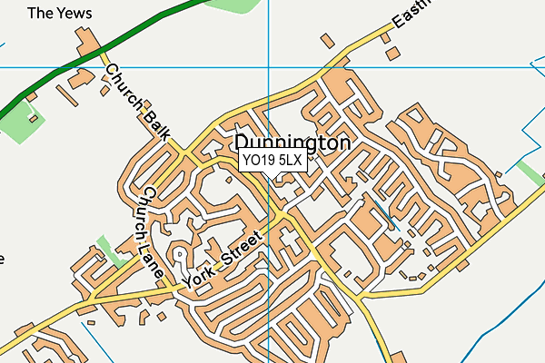 YO19 5LX map - OS VectorMap District (Ordnance Survey)