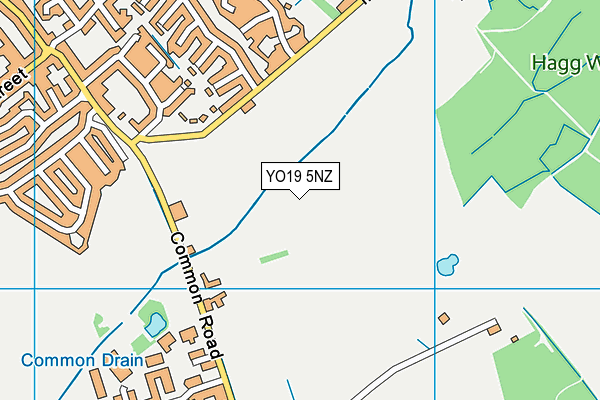 YO19 5NZ map - OS VectorMap District (Ordnance Survey)