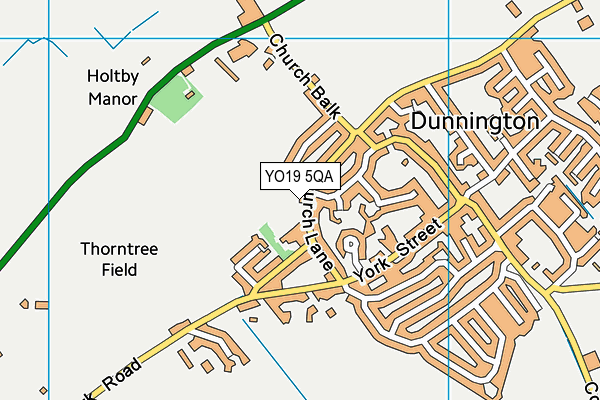 YO19 5QA map - OS VectorMap District (Ordnance Survey)