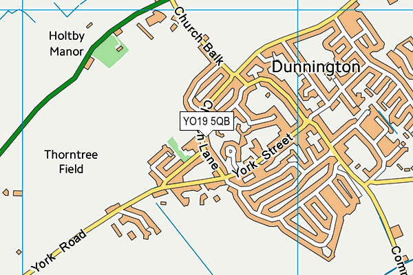 YO19 5QB map - OS VectorMap District (Ordnance Survey)