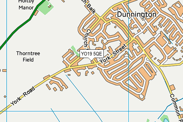 YO19 5QE map - OS VectorMap District (Ordnance Survey)