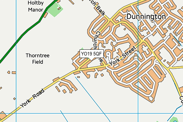 YO19 5QF map - OS VectorMap District (Ordnance Survey)