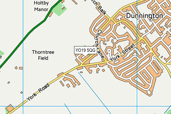 Dunnington Church of England Primary School map (YO19 5QG) - OS VectorMap District (Ordnance Survey)