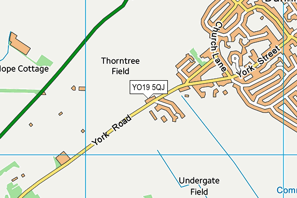 YO19 5QJ map - OS VectorMap District (Ordnance Survey)