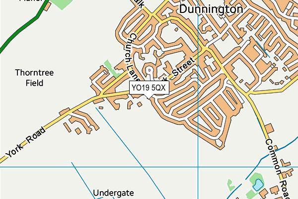 YO19 5QX map - OS VectorMap District (Ordnance Survey)