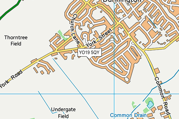 YO19 5QY map - OS VectorMap District (Ordnance Survey)