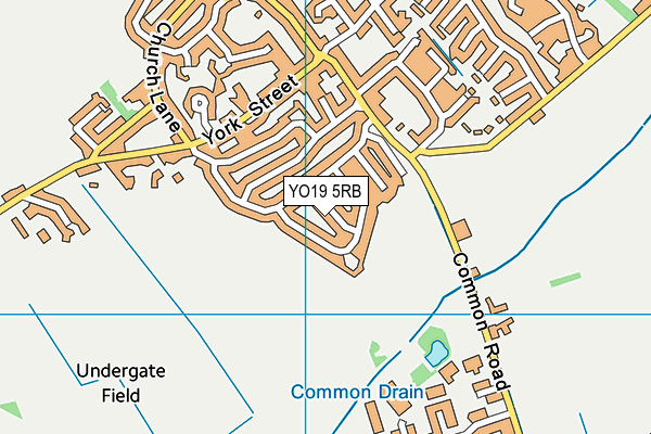 YO19 5RB map - OS VectorMap District (Ordnance Survey)