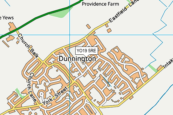 YO19 5RE map - OS VectorMap District (Ordnance Survey)