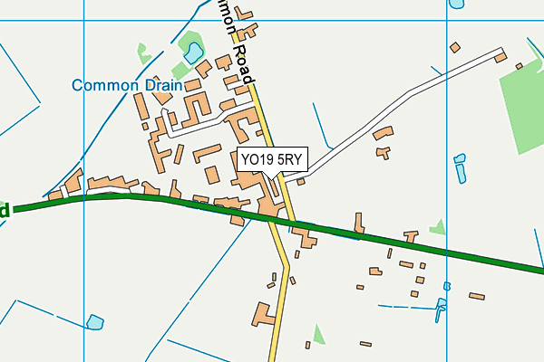 Hagg Lane Playing Fields map (YO19 5RY) - OS VectorMap District (Ordnance Survey)