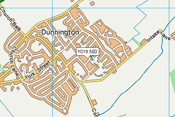 YO19 5SD map - OS VectorMap District (Ordnance Survey)