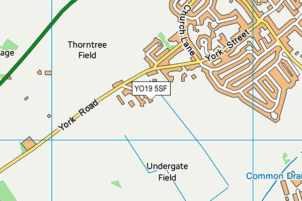 YO19 5SF map - OS VectorMap District (Ordnance Survey)