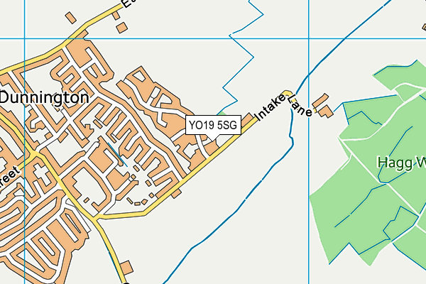 YO19 5SG map - OS VectorMap District (Ordnance Survey)