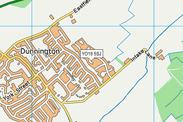 YO19 5SJ map - OS VectorMap District (Ordnance Survey)
