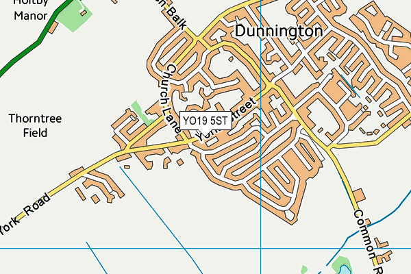 YO19 5ST map - OS VectorMap District (Ordnance Survey)