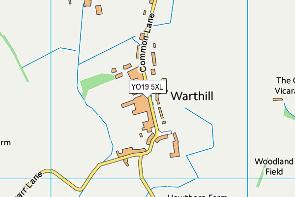 Warthill Church of England Voluntary Controlled Primary School map (YO19 5XL) - OS VectorMap District (Ordnance Survey)