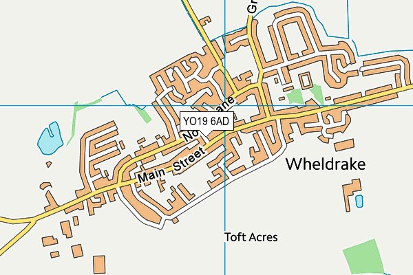 YO19 6AD map - OS VectorMap District (Ordnance Survey)