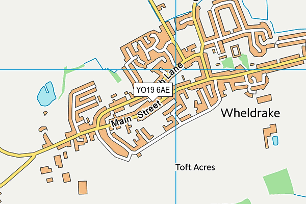 YO19 6AE map - OS VectorMap District (Ordnance Survey)